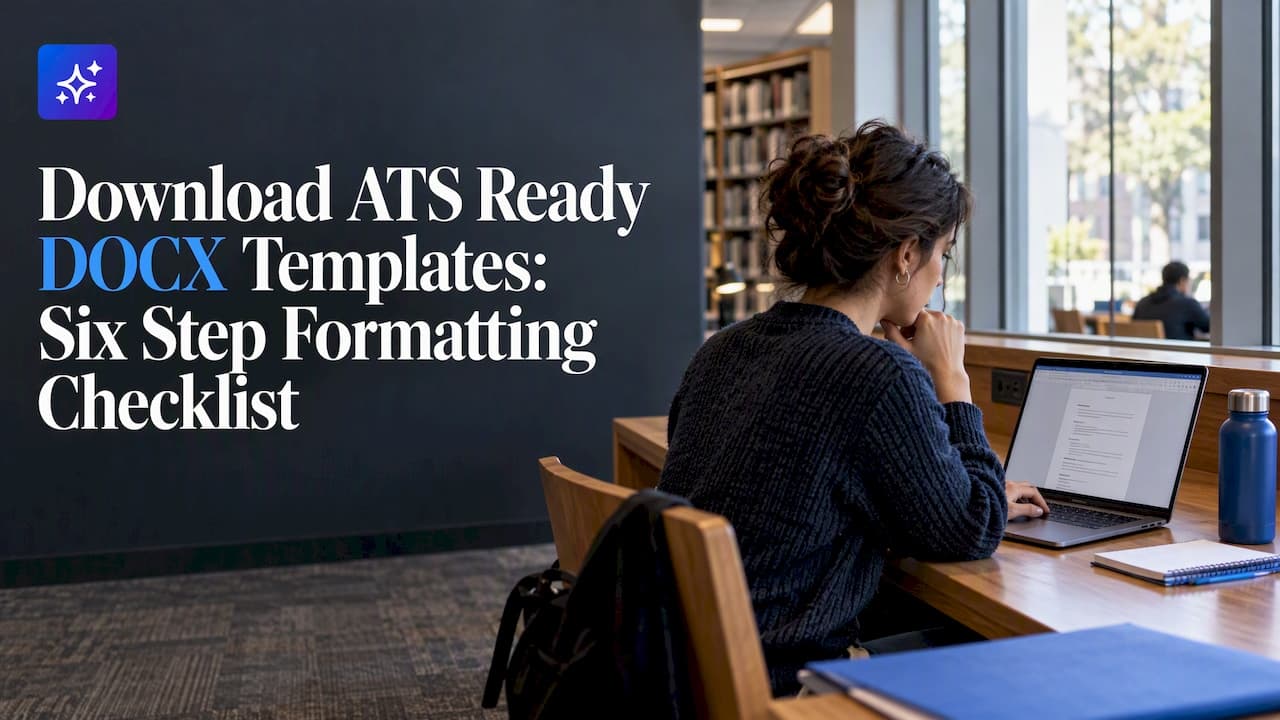 Download ATS Ready DOCX Templates: Six Step Formatting Checklist